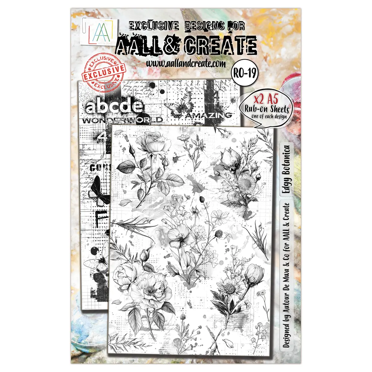 Aall And Create - A5 Rub-Ons - Edgy Botanica 1