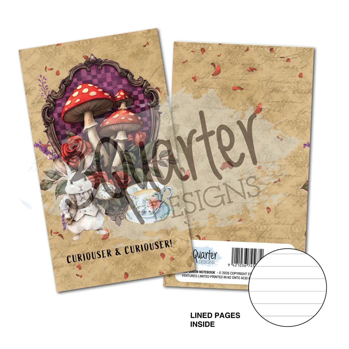 3Quarter Designs Red Queen - Mini Notebook 1