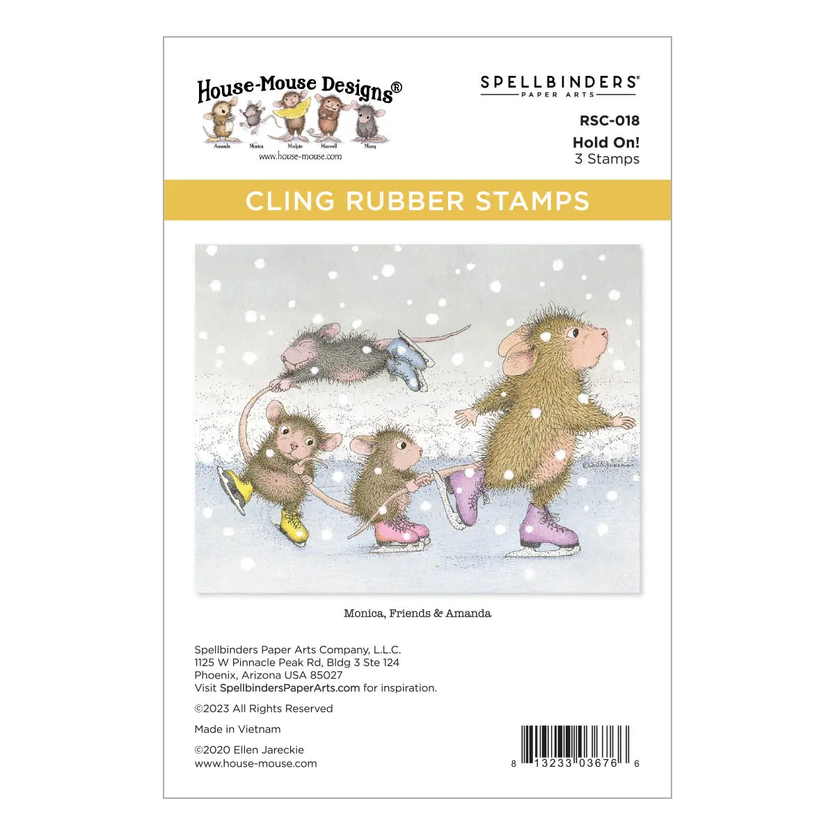 Hold On! Cling Rubber Stamp Set From The House-Mouse Holiday Collection 1