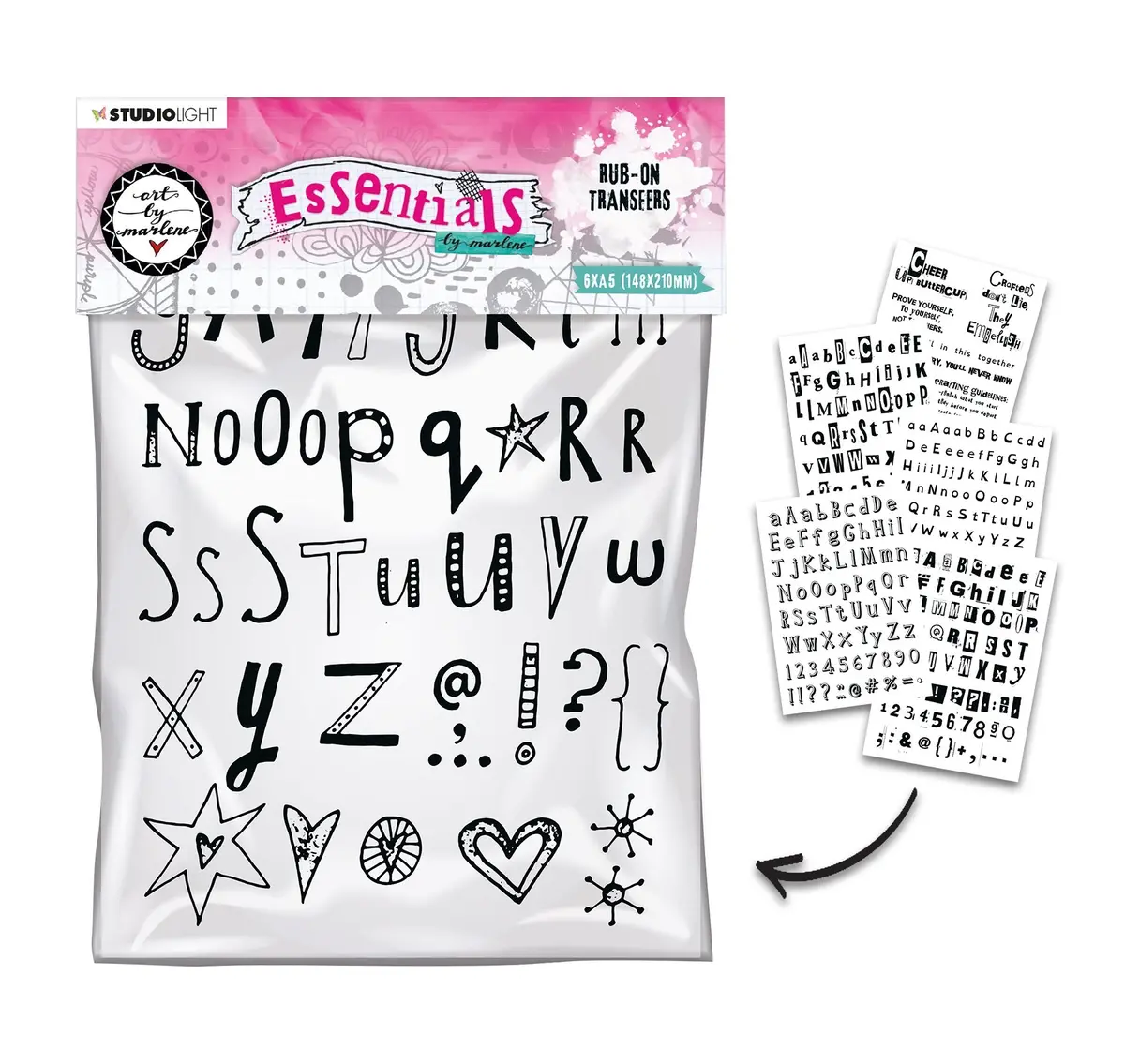Art By Marlene Rub On Sticker Alphabet & Quotes Essentials Nr.1 1