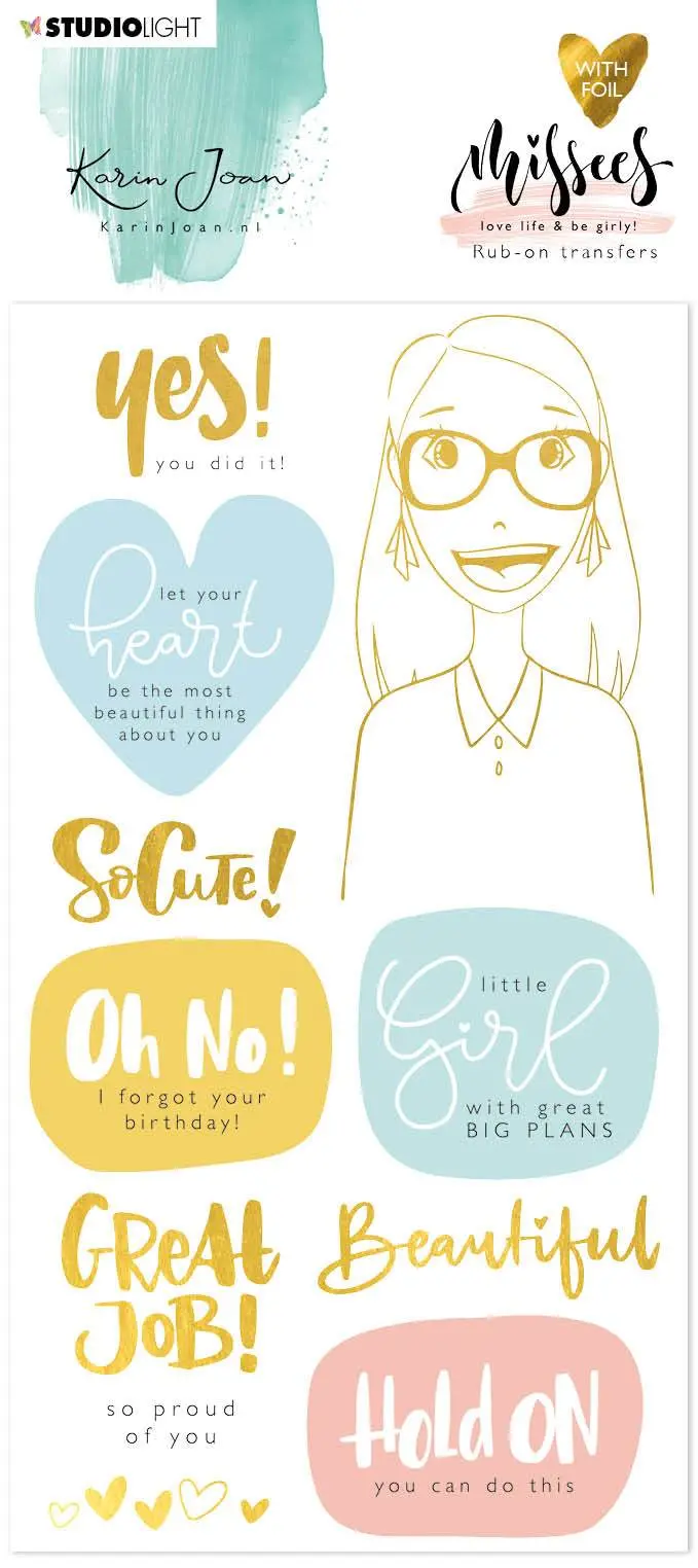 Karin Joan Rub On Sticker Missees Collection 110X210mm Nr.03 1
