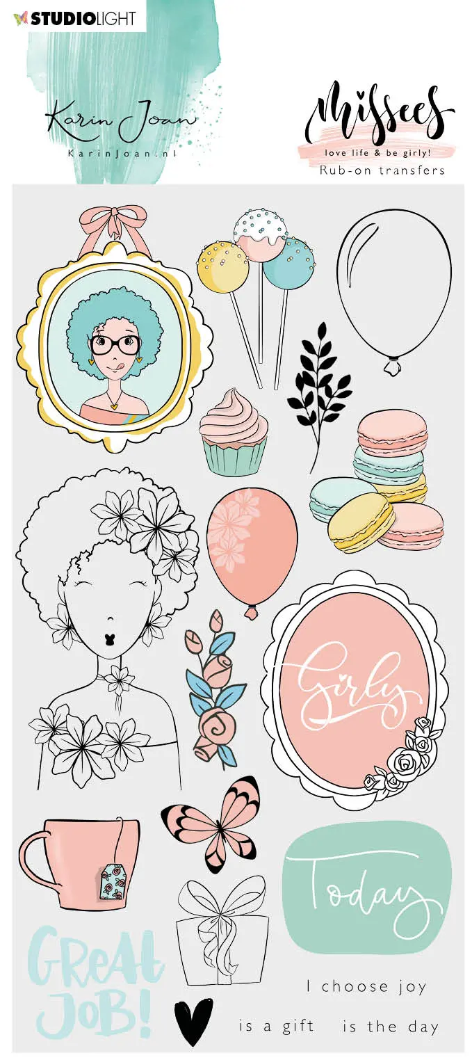 Karin Joan Rub On Sticker Missees Collection 110X210mm Nr.04 1