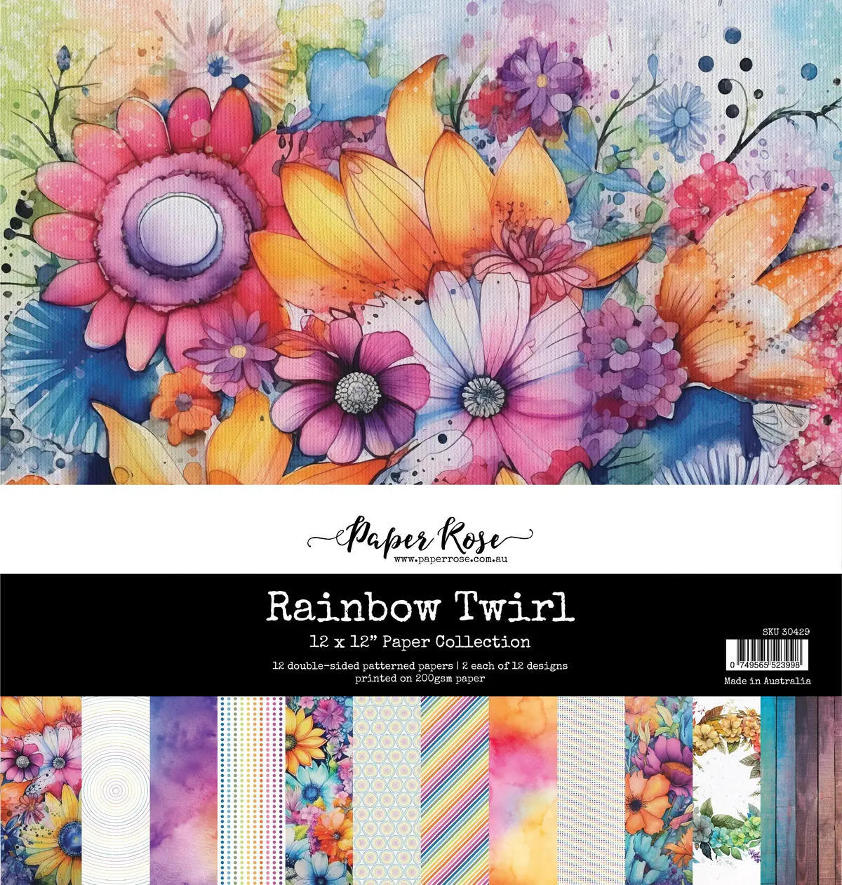Rainbow Twirl 12X12 Paper Collection 30429 1
