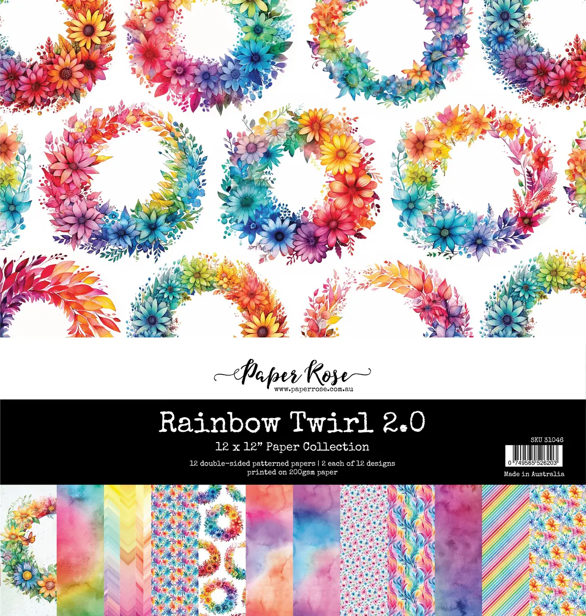 Rainbow Twirl 2.0 12X12 Paper Collection 31046 1