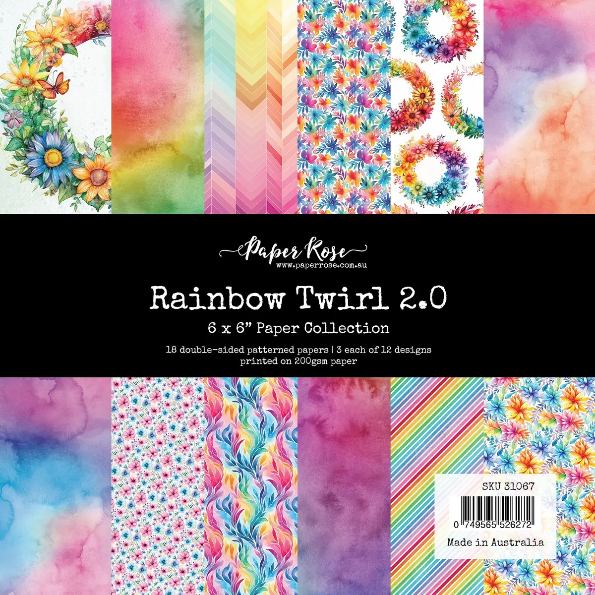 Rainbow Twirl 2.0 6X6 Paper Collection 31067 1