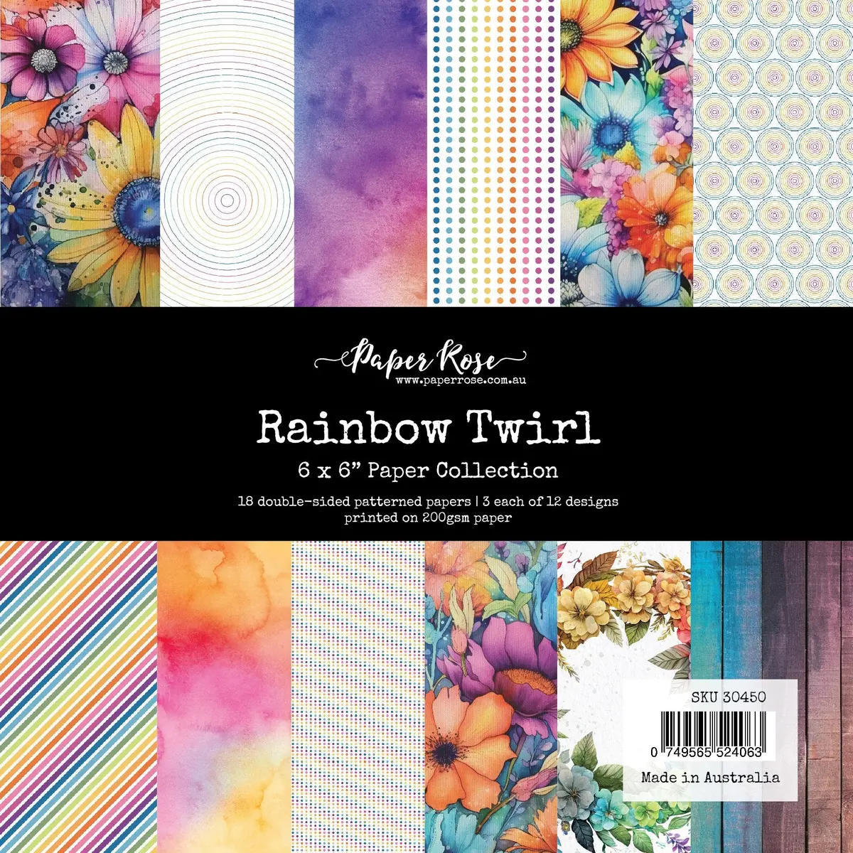 Rainbow Twirl 6X6 Paper Collection 30450 1