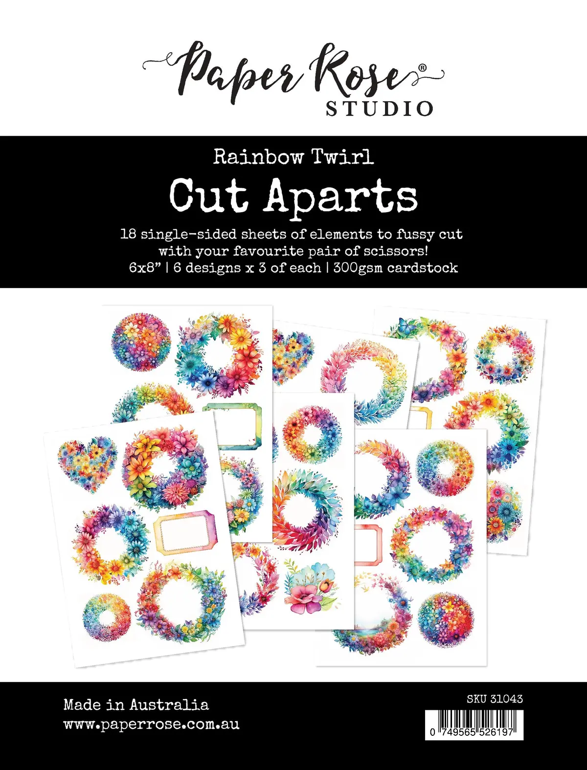 Rainbow Twirl Cut Aparts Paper Pack 31043 1