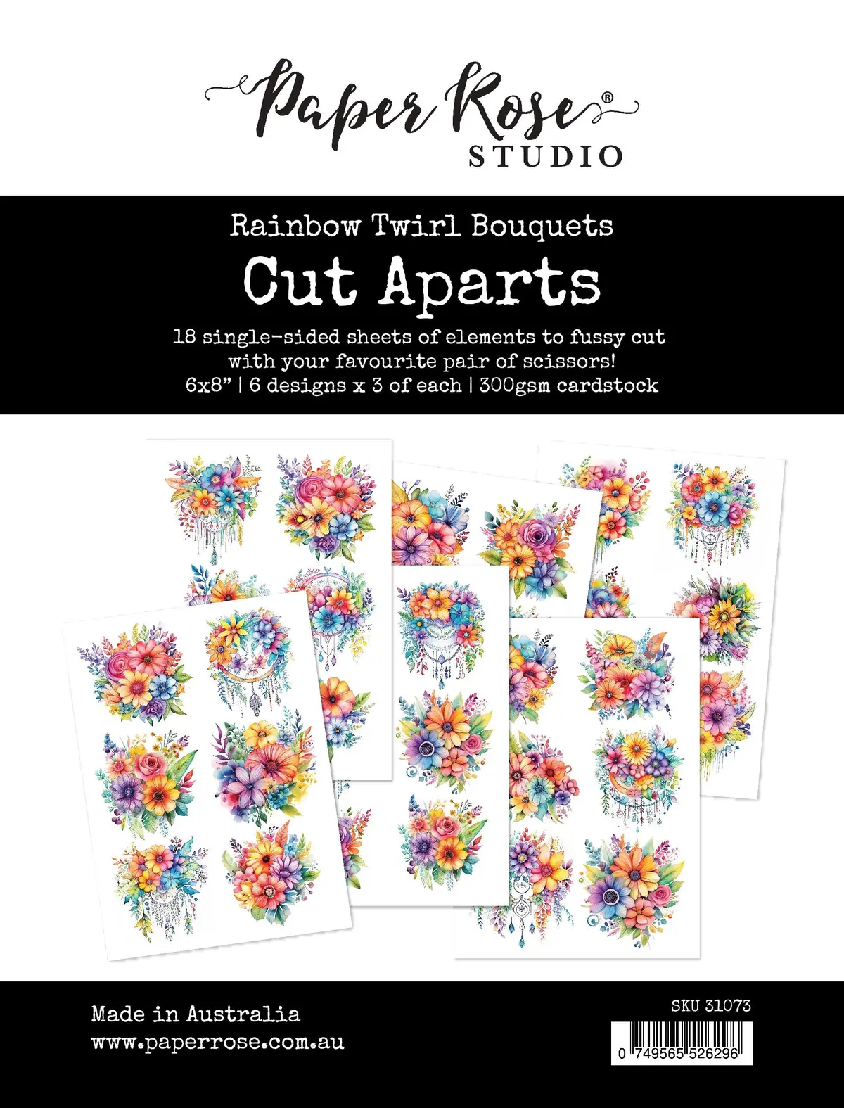Rainbow Twirl Bouquets Cut Aparts Paper Pack 31073 1