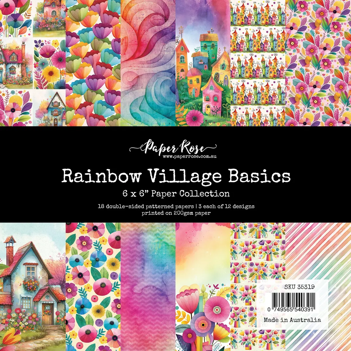 Rainbow Village Basics 6X6 Paper Collection 35319 1