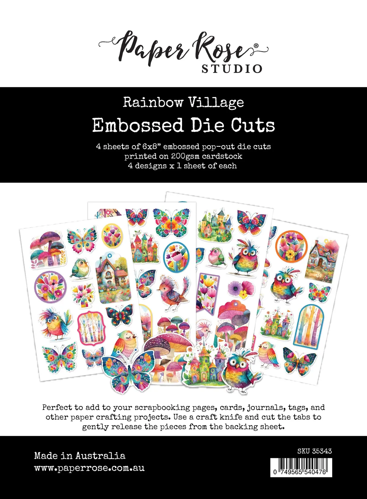 Rainbow Village Embossed Die Cuts 35343 1