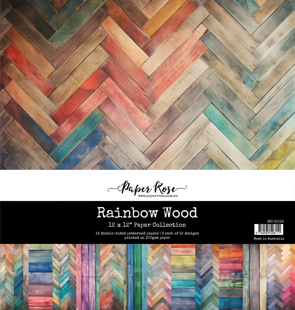 Rainbow Wood 12X12 Paper Collection 31019 1