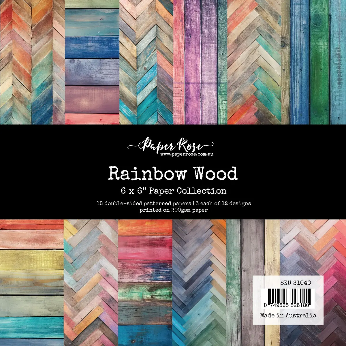 Rainbow Wood 6X6 Paper Collection 31040 1