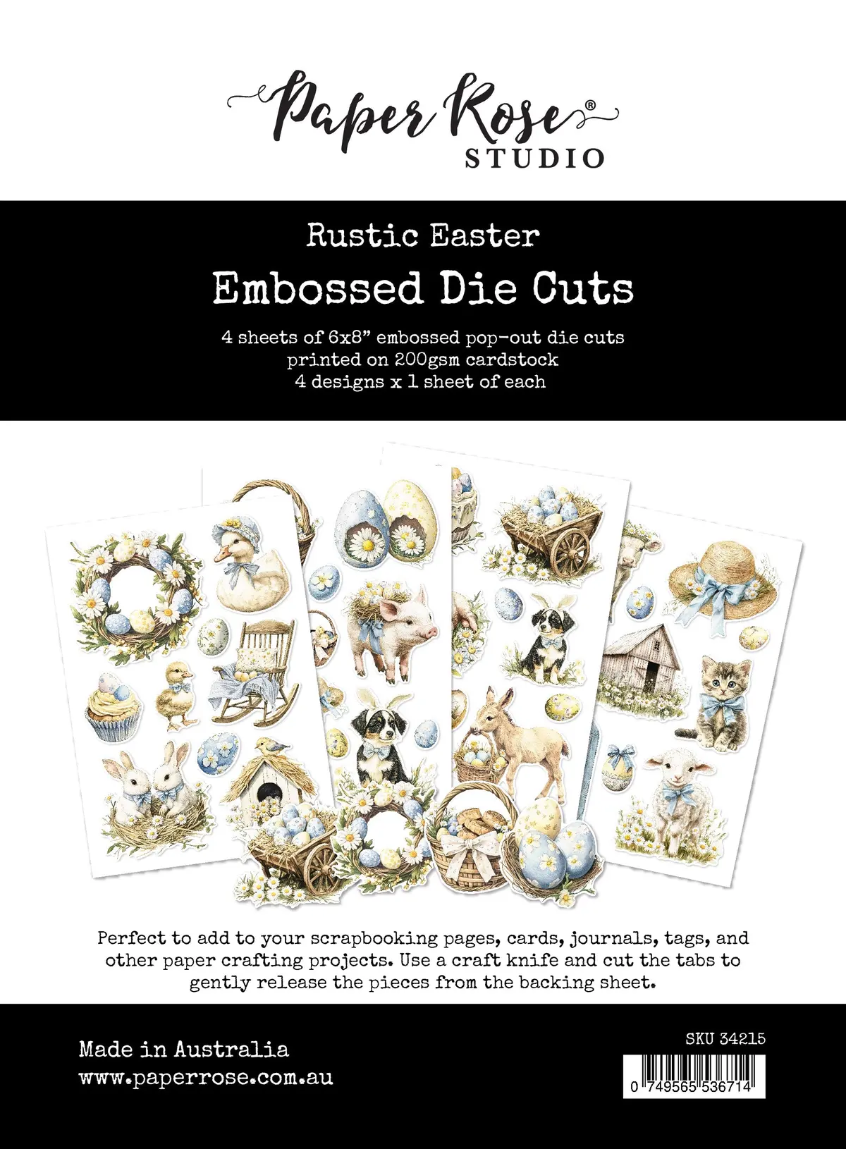 Rustic Easter Embossed Die Cuts 34215 1