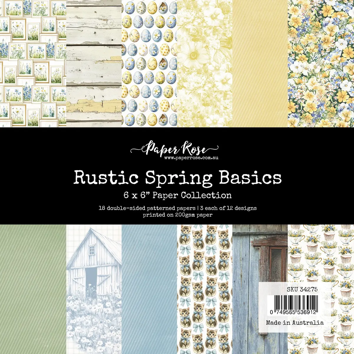 Rustic Spring Basics 6X6 Paper Collection 34275 1