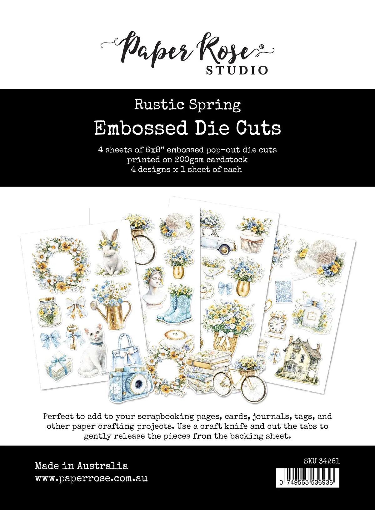 Rustic Spring Embossed Die Cuts 34281 1