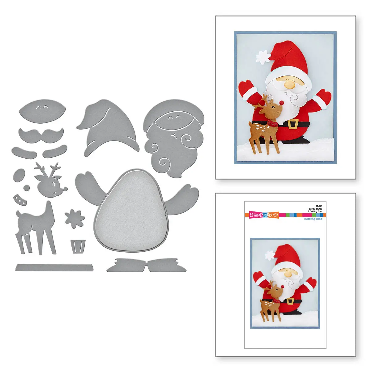 Santa Hugs Etched Dies From The Holiday Hugs Collection By Stampendous 2