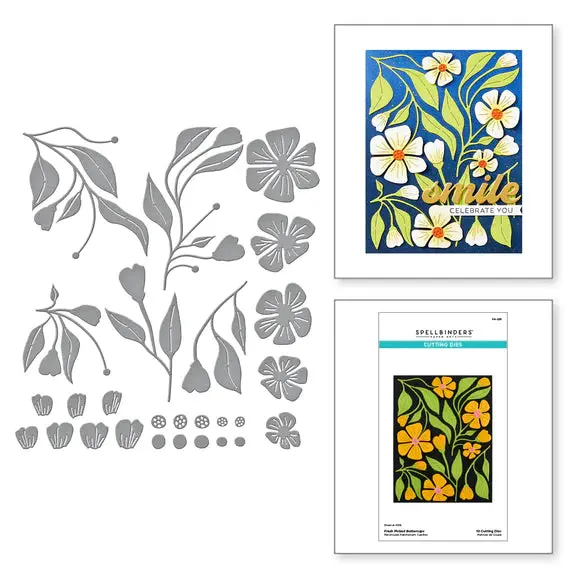 Fresh Picked Buttercups Etched Dies From The Fresh Picked Collection 2