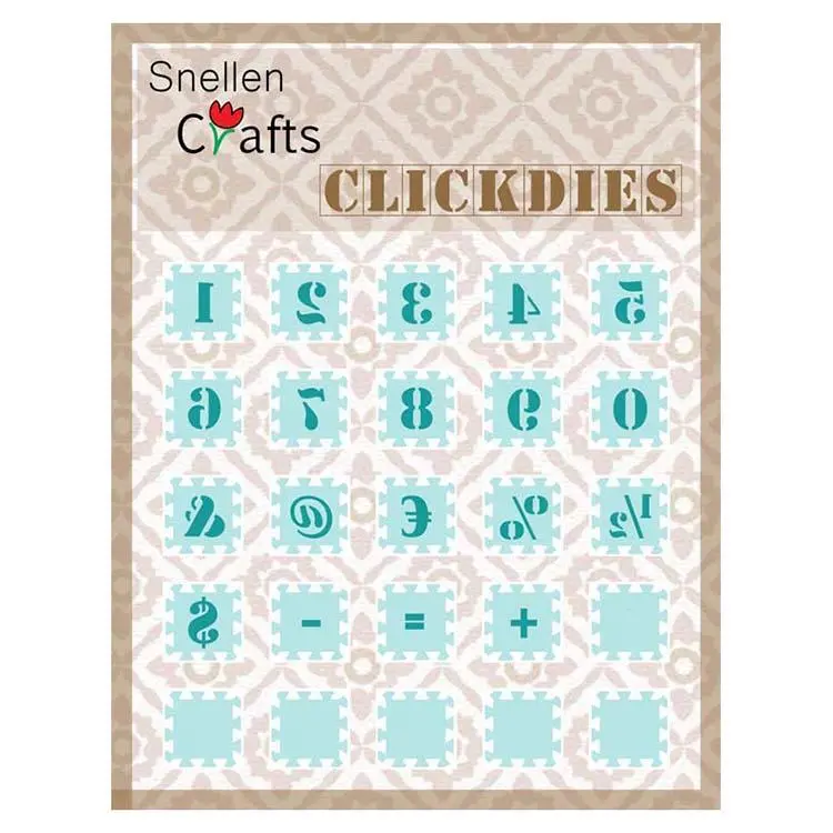 Snellen Crafts Click Dies Numbers And Punctuation Marks 1
