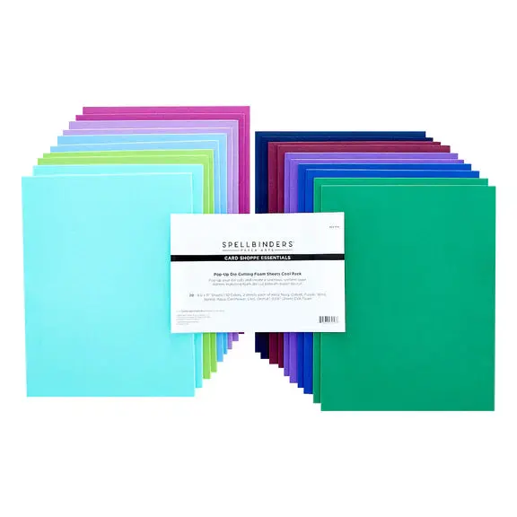Cool Tones Pop-Up Die Cutting Foam Sheets - 10 Pack 1