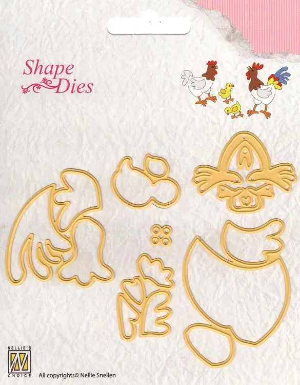 Nellie's Choice - Shape Die - Hen & Rooster 1