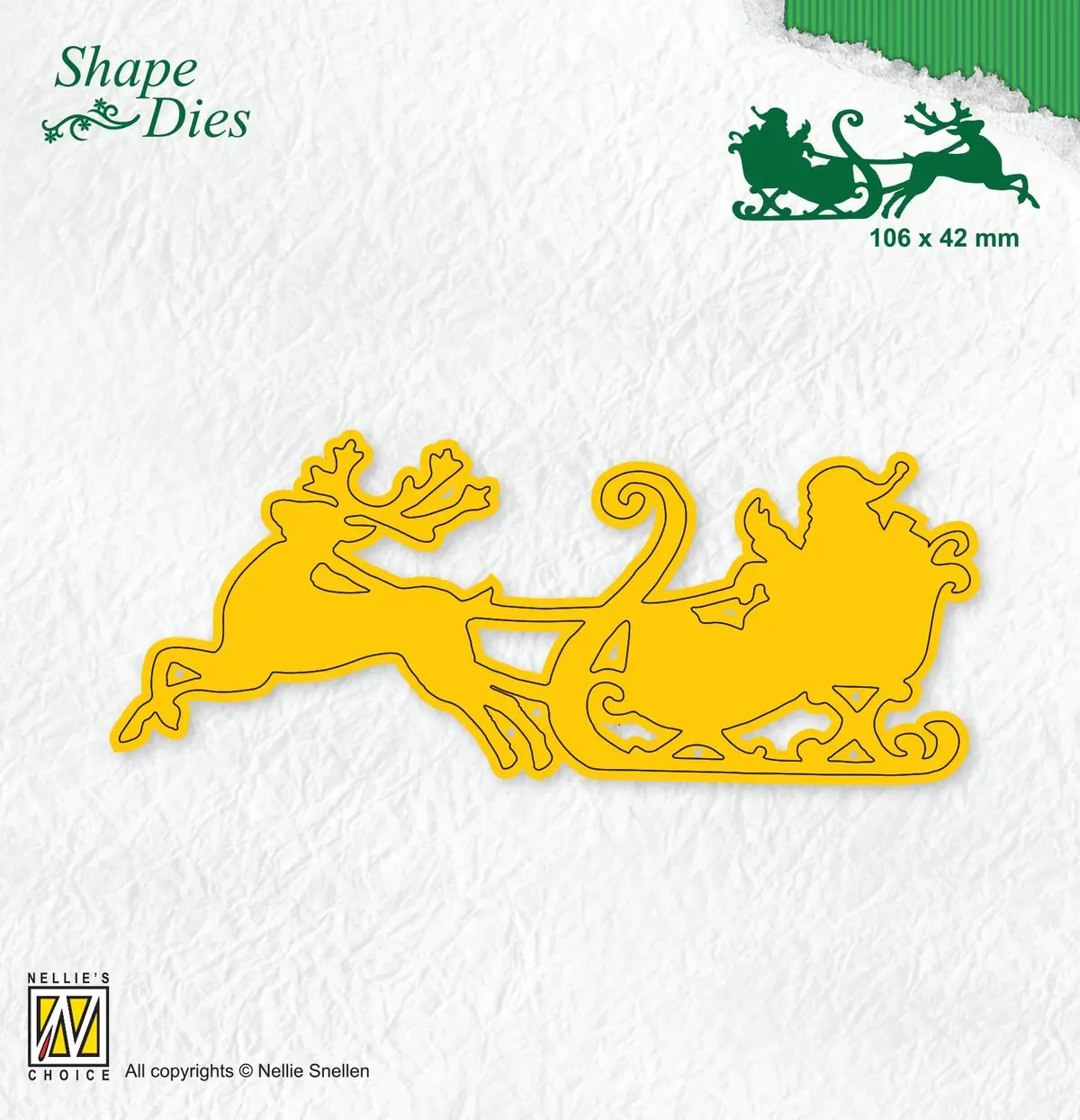 Shape Die Santa In Sled 1