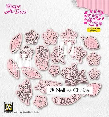 Shape Dies Set Of Flowers And Leaves 1