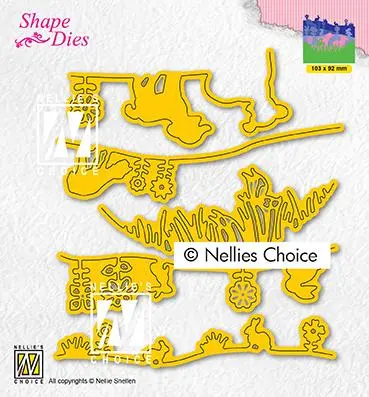 Shape Dies Set Up Spring Scene 1