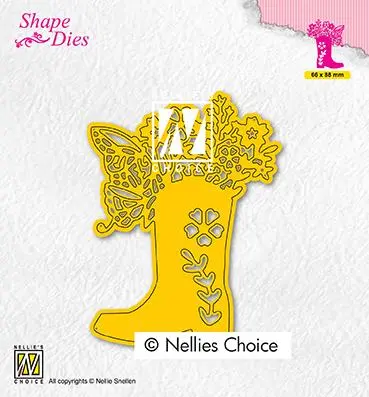 Shape Dies Boot With Flowers 1
