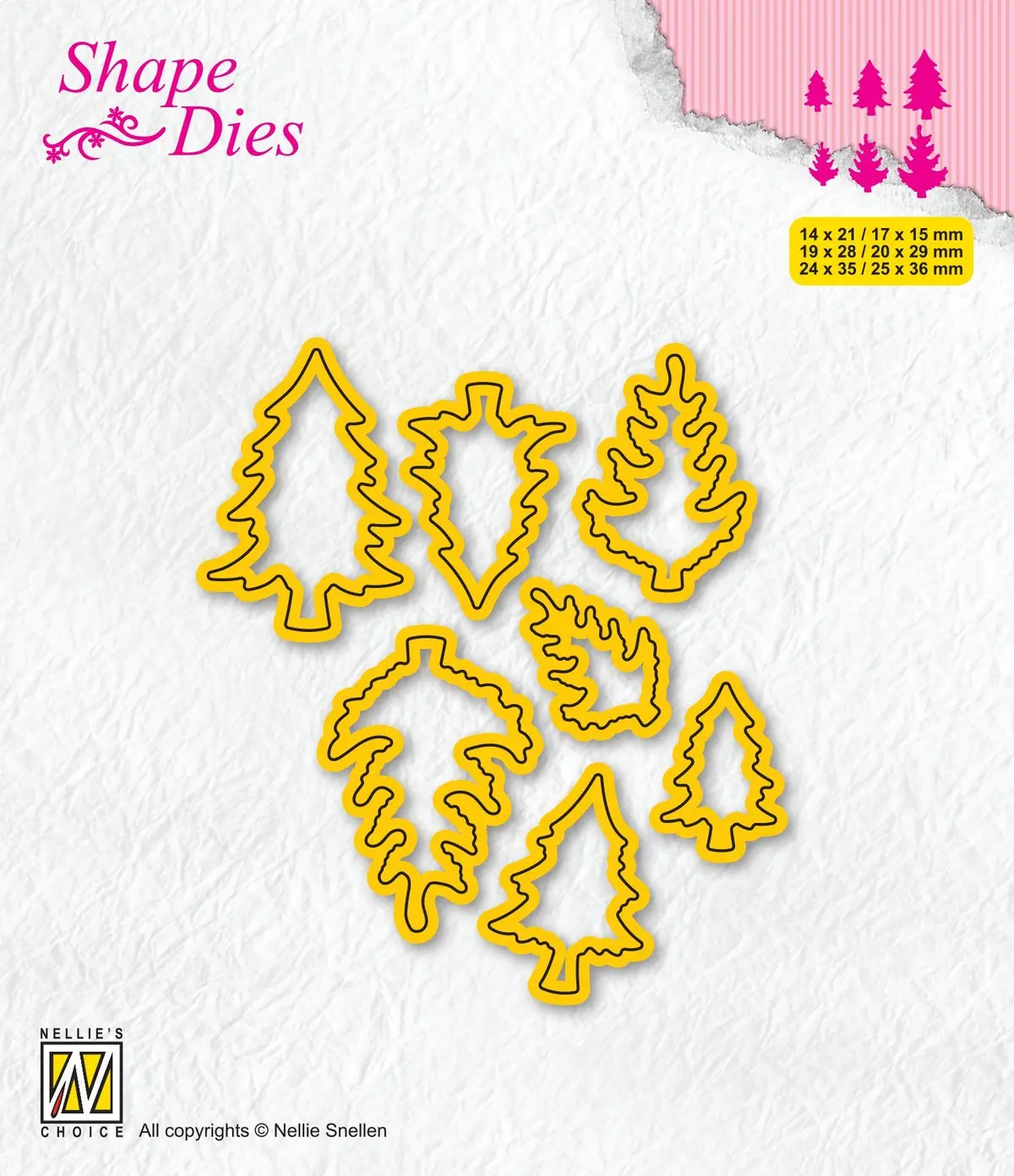 Nellie's Choice - Shape Dies - Mini Dies Pinetrees-1 1