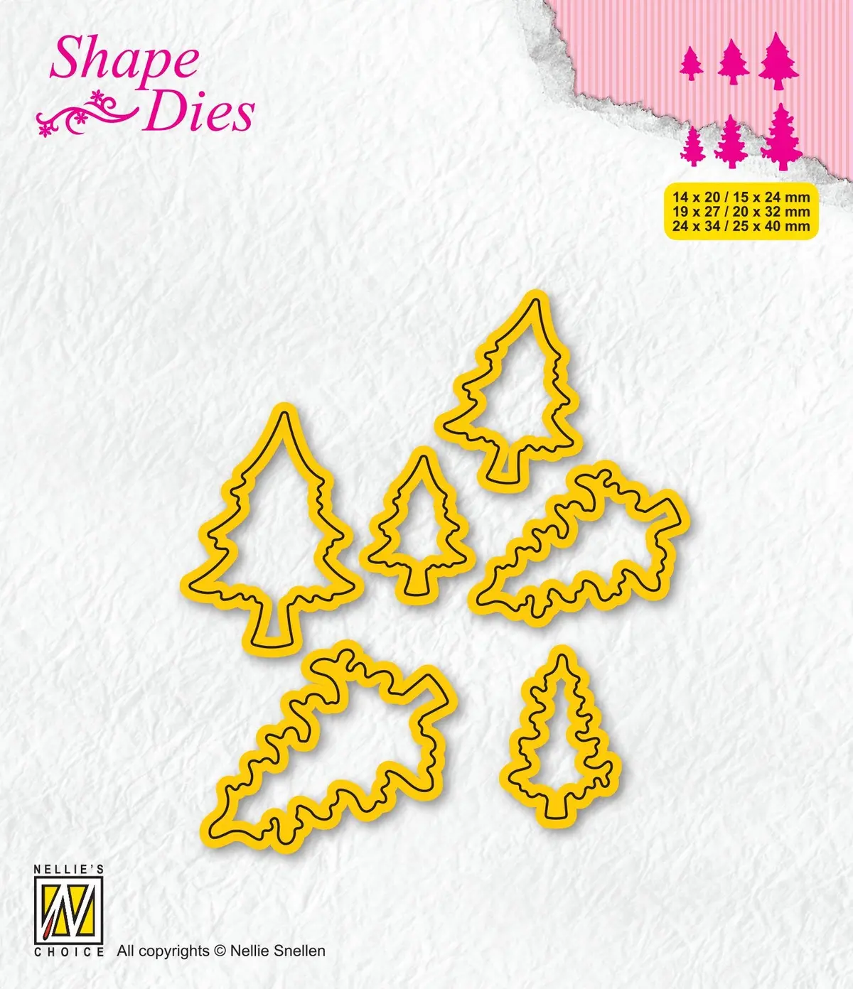 Nellie's Choice - Shape Dies -Mini Dies Pinetrees-2 1
