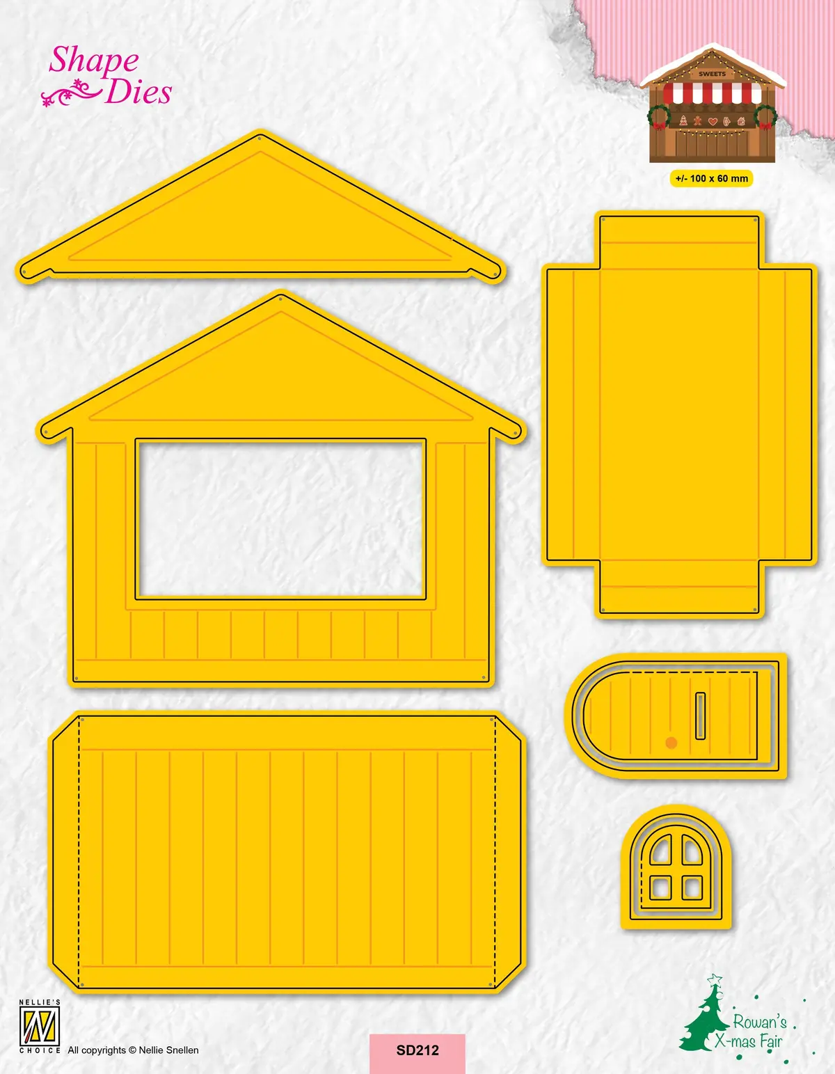 Nellie's Choice Shape Die Christmas - House 1