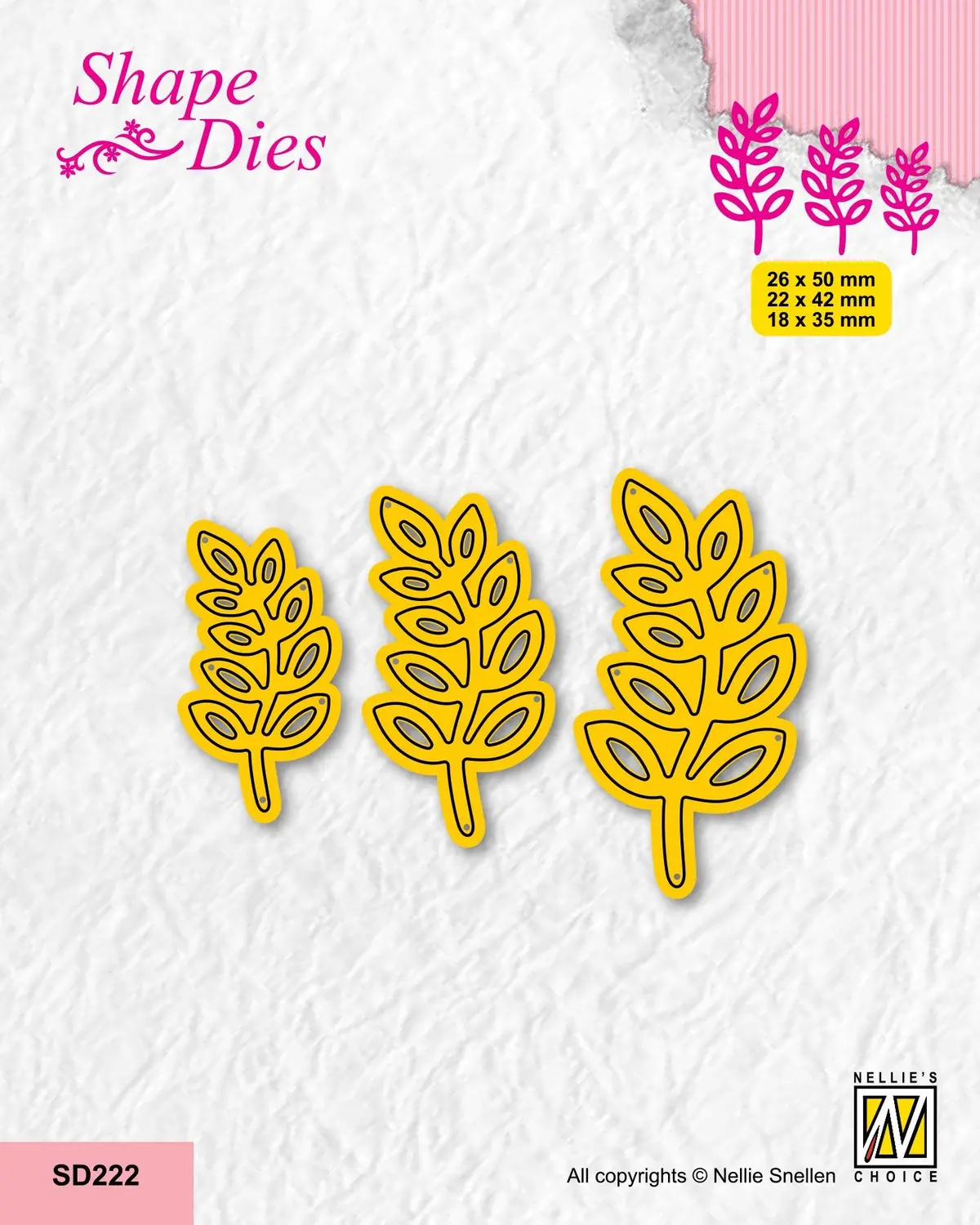 Nellie's Choice Shape Die - Set Of 3 Branches-1 1