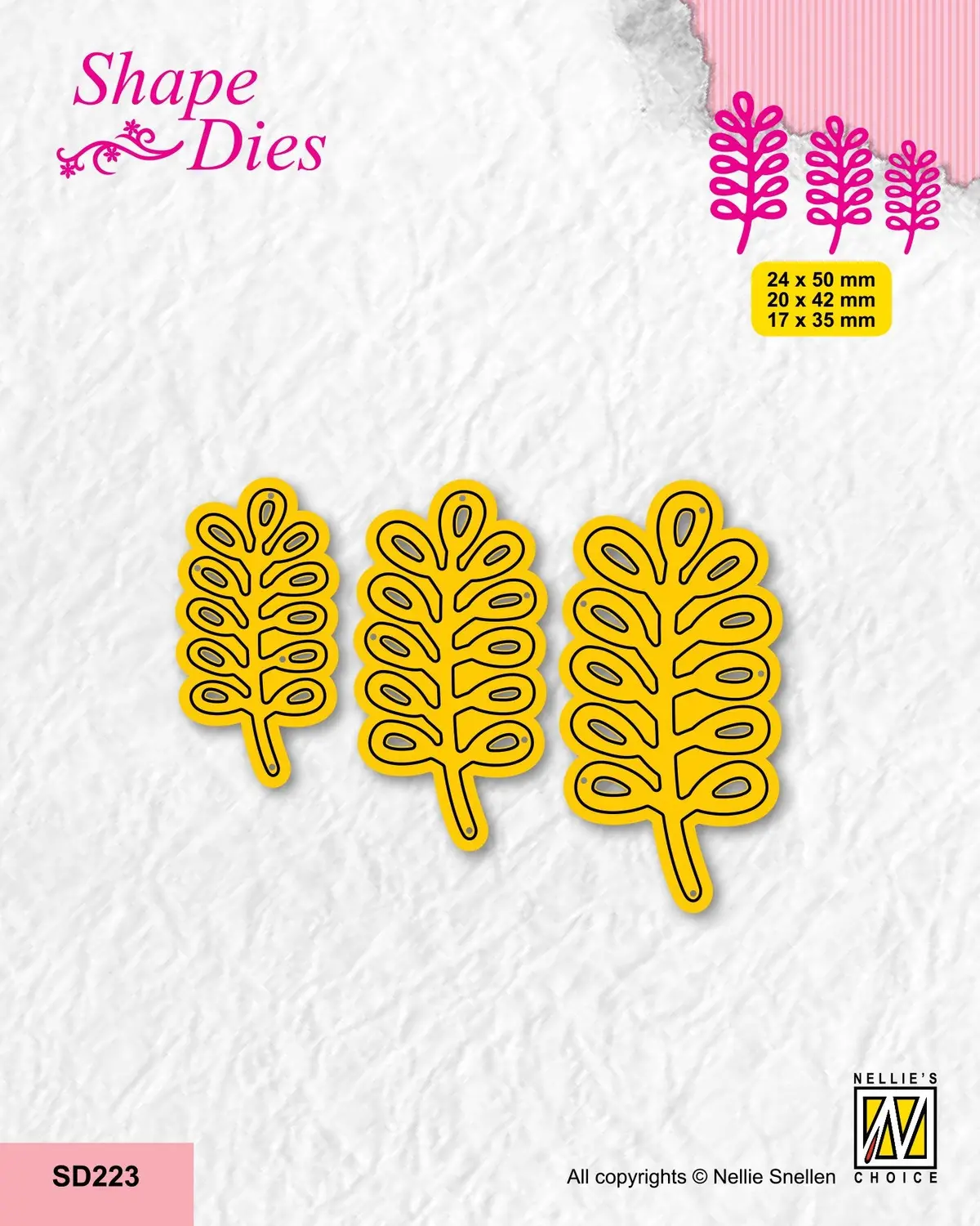 Nellie's Choice Shape Die - Set Of 3 Branches-2 1