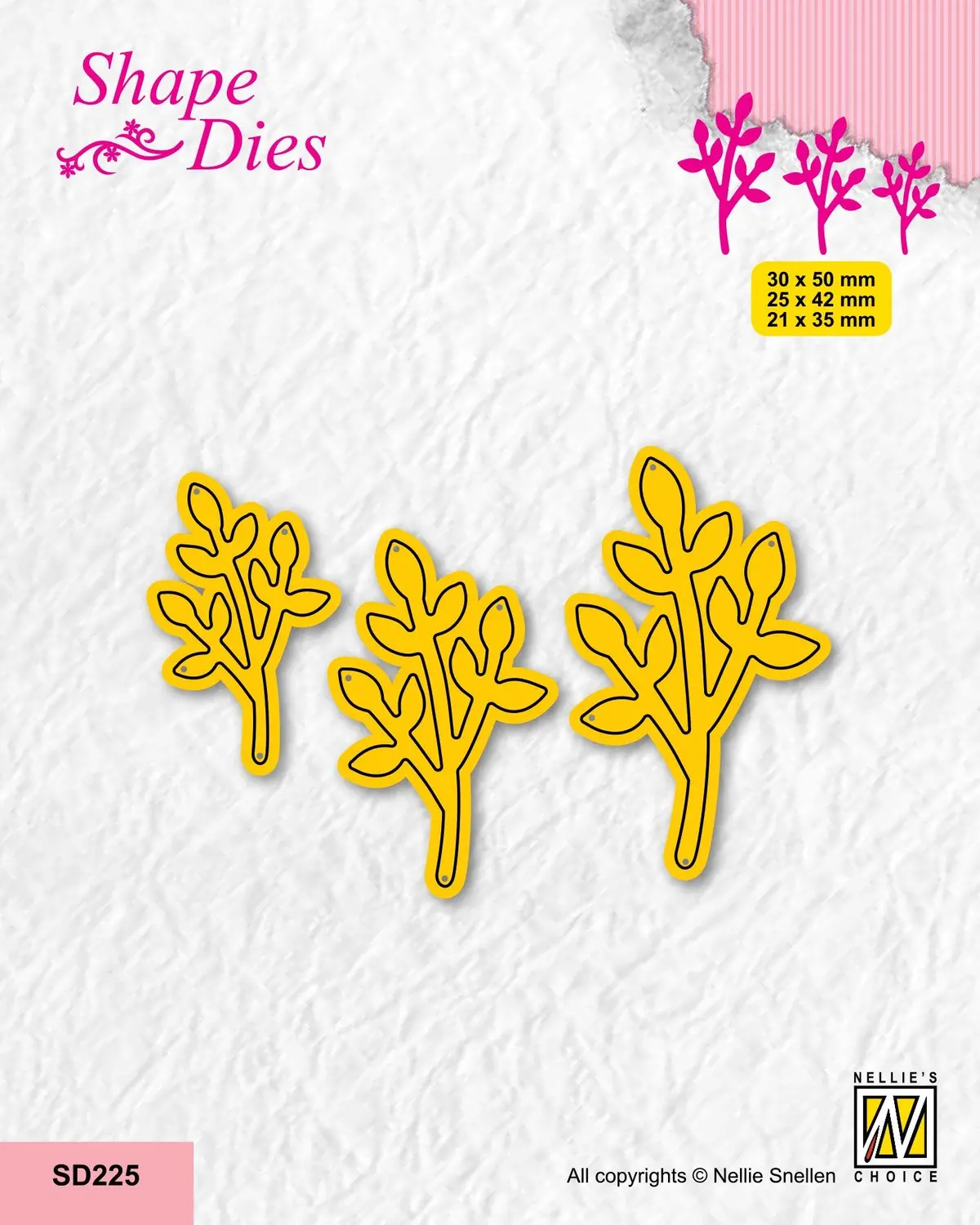 Nellie's Choice Shape Die - Set Of 3 Branches-4 1