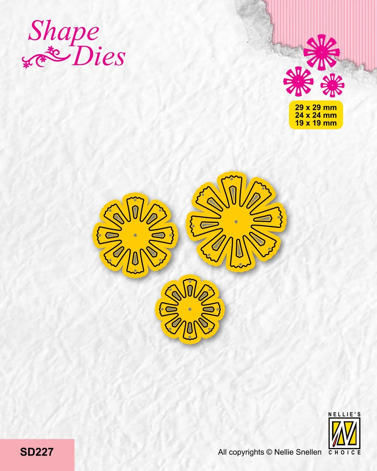Nellie's Choice Shape Die - Set Of 3 Flowers-6 1