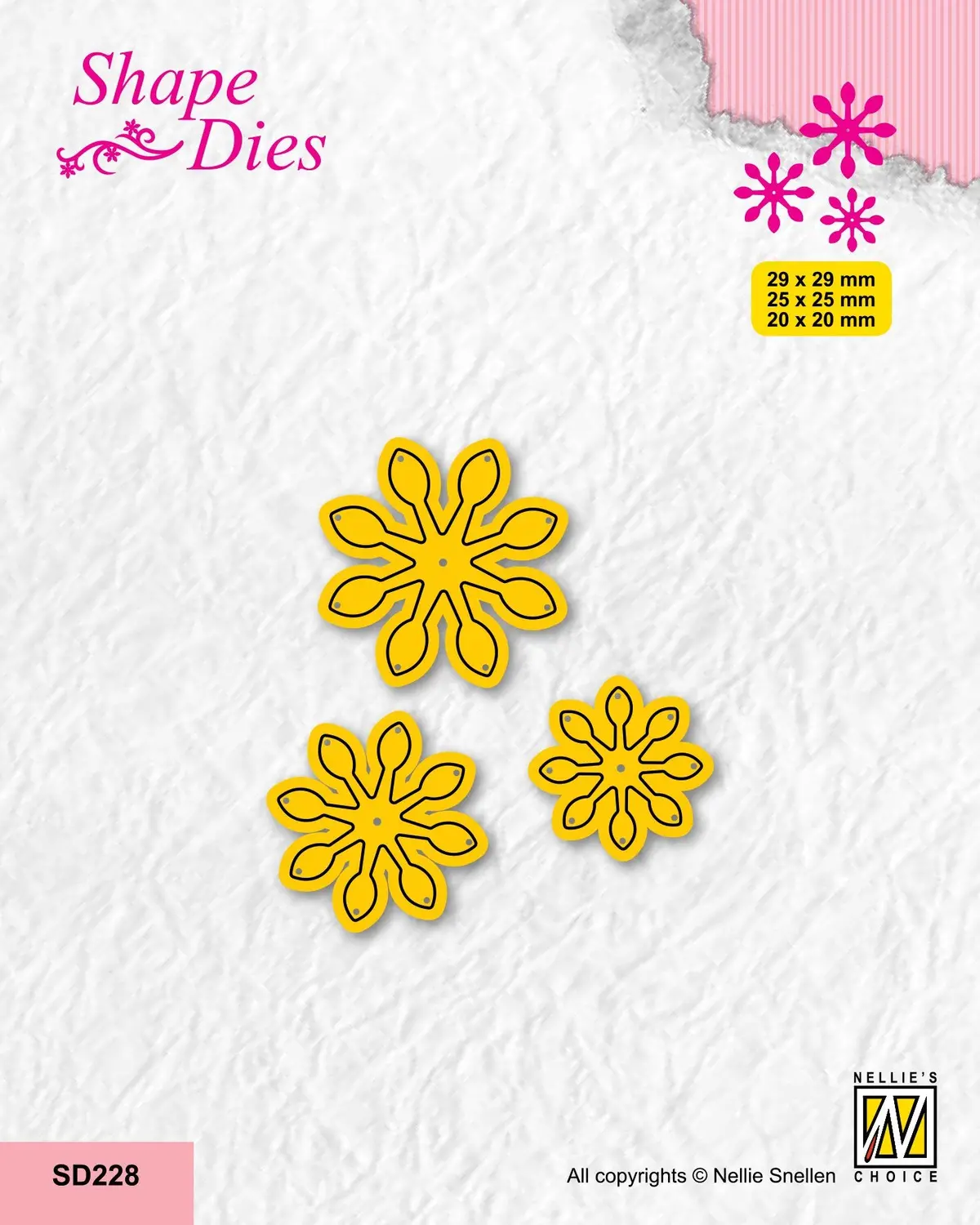 Nellie's Choice Shape Die - Set Of 3 Flowers-7 1