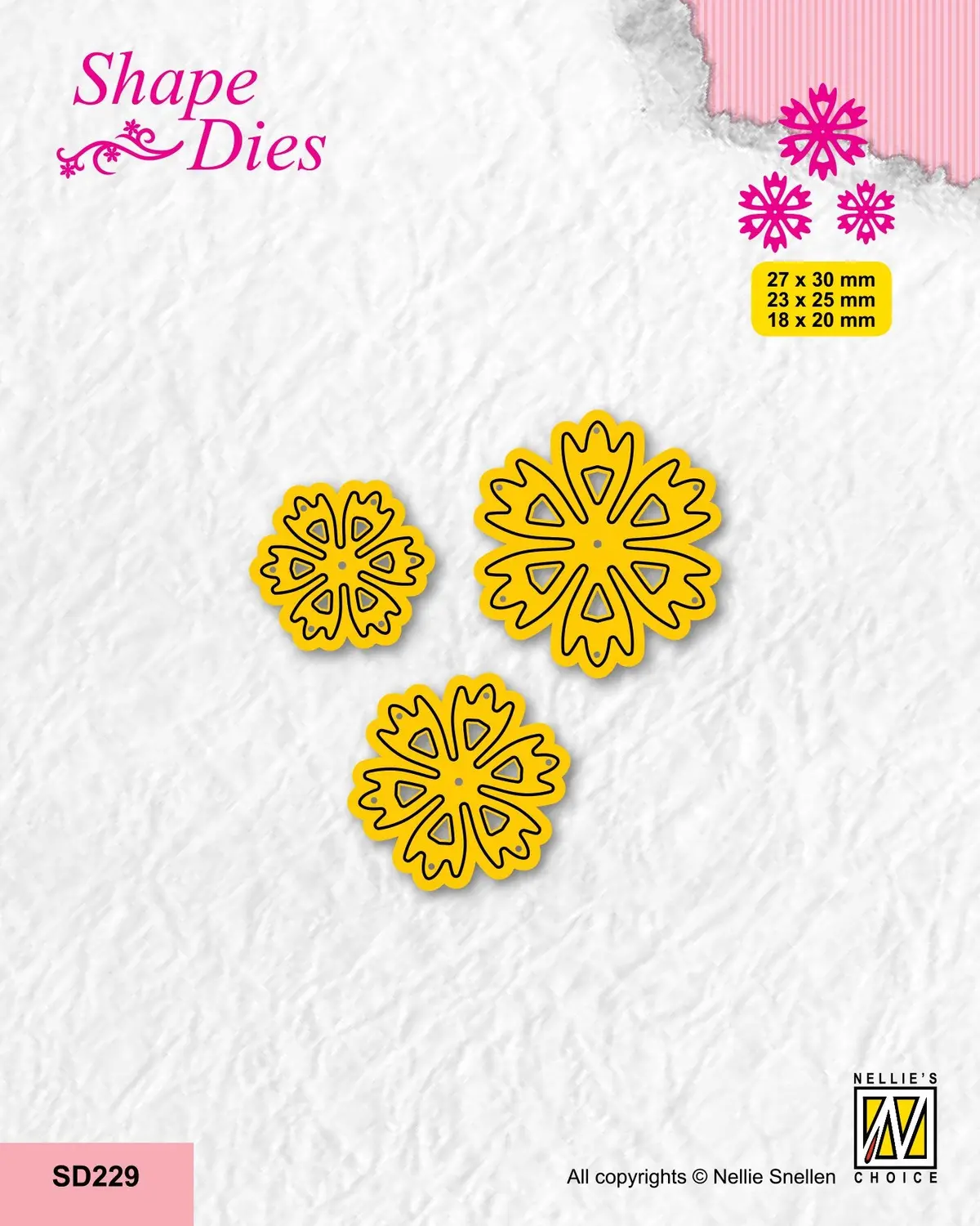 Nellie's Choice Shape Die - Set Of 3 Flowers-8 1