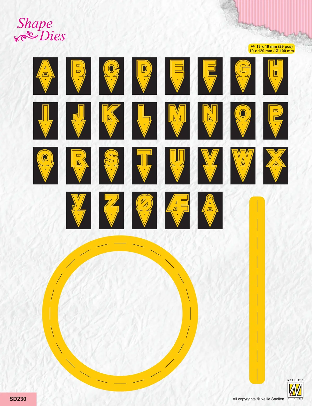 Nellie's Choice Shape Dies - Alphabet With 2 Basic Dies 1