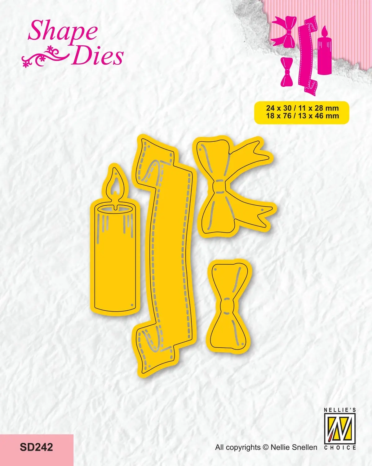 Nellie's Choice Shape Die - Christmas - Candles 1