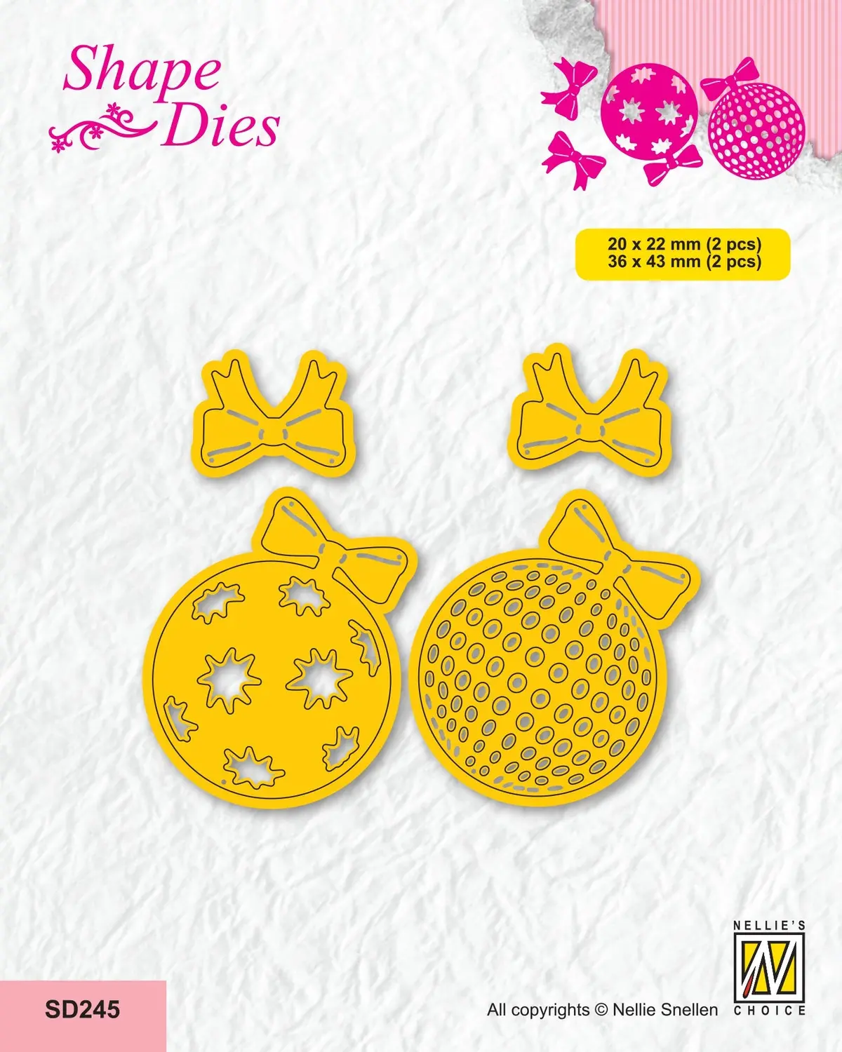 Nellie's Choice Shape Die - Christmas - Christmas Balls 1