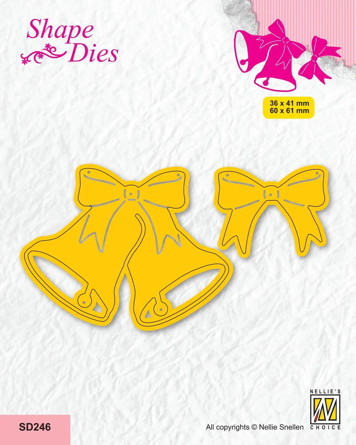 Nellie's Choice Shape Die - Christmas - Christmas Bells 1