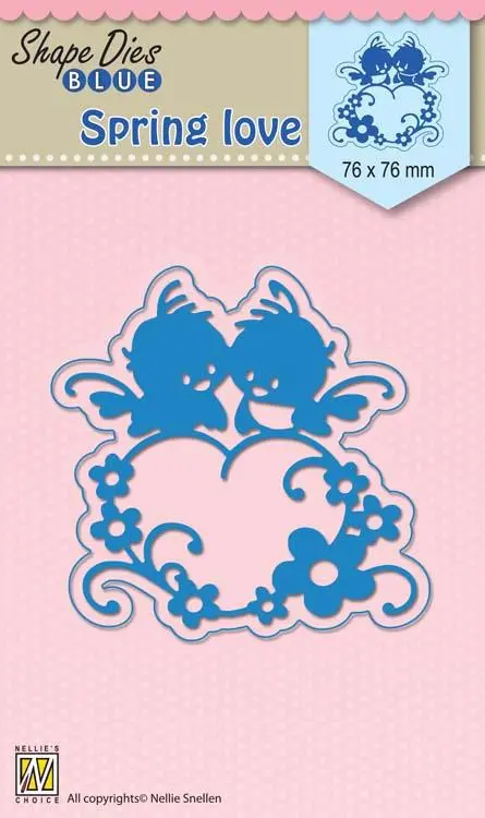 Nellie's Choice - Shape Die Blue Spring Love 1