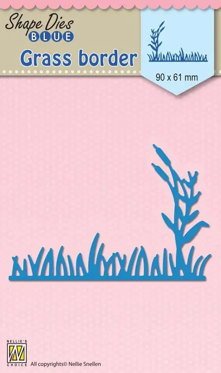 Nellie's Choice - Shape Die Blue Grass Border 1