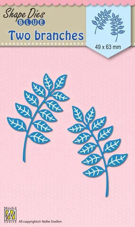 Nellie's Choice - Shape Die Blue Two Branches 1