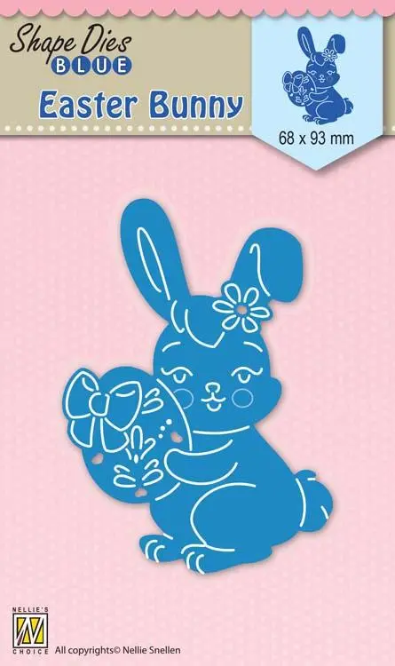 Nellie's Choice - Shape Die Blue Easter Bunny 1