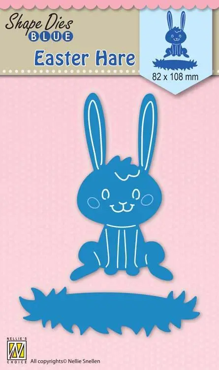 Nellie's Choice - Shape Die Blue Easter Hare 1