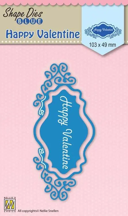 Nellie's Choice - Shape Die Blue Happy Valentine 1