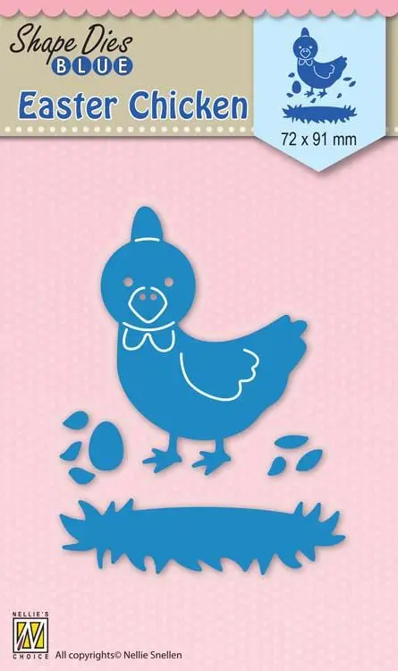 Nellie's Choice - Shape Die Blue Easter Chicken 1