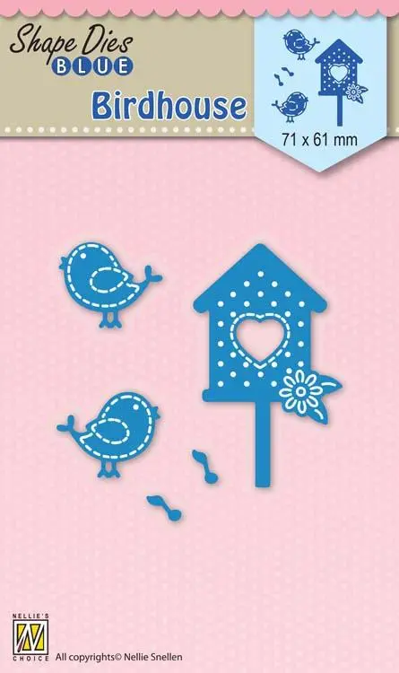 Nellie's Choice - Shape Die Blue Birdhouse 1