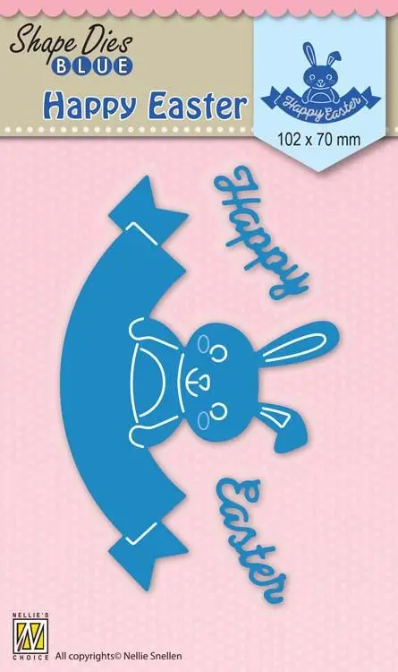 Nellie's Choice - Shape Die Blue Happy Easter 1